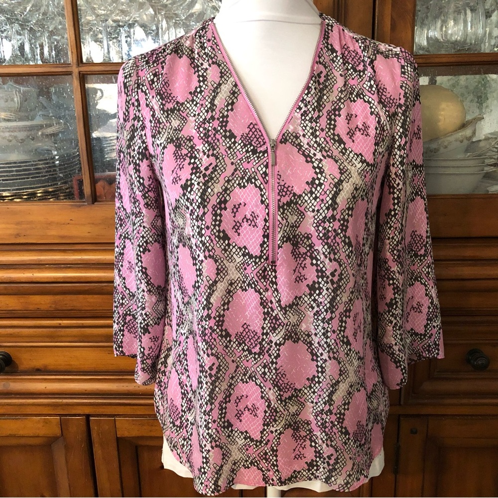 EUC INC International Concepts Pink and Black Blouse